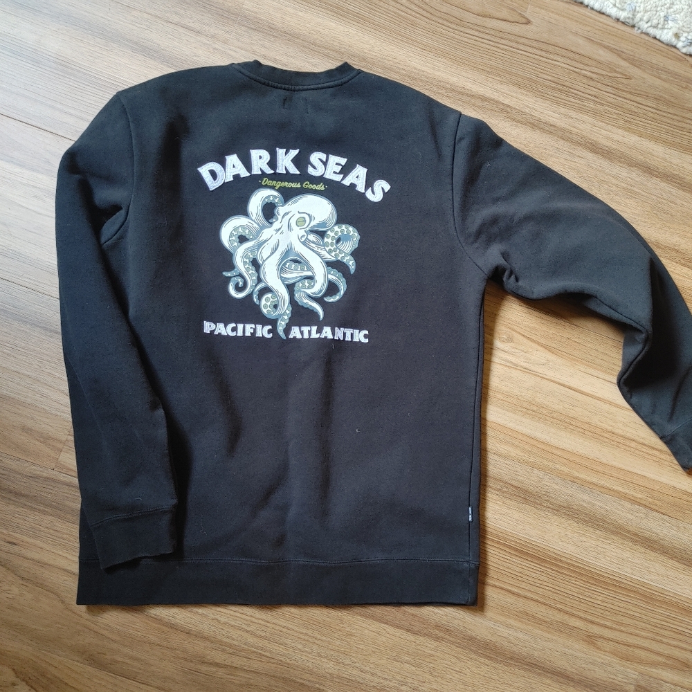 Dark Seas Black Octopus Graphic Sweatshirt